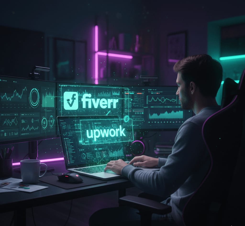 AI se freelancing karke paise kamaye