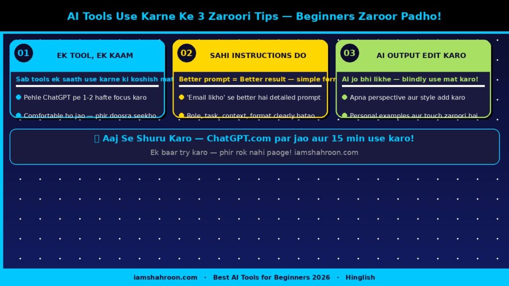 AI Tools Beginner Tips 2026