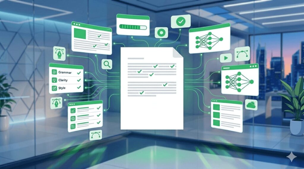 Grammarly AI English writing tool 2026 free beginners