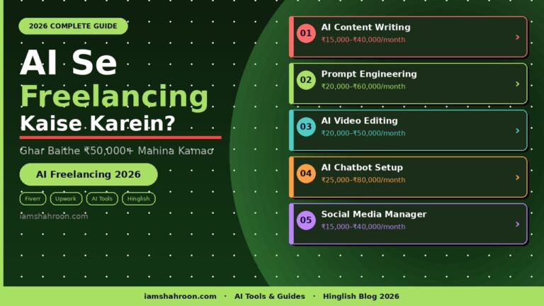 AI se freelancing kaise karein 2026 — iamshahroon.com