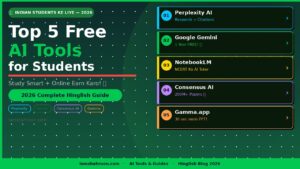 Top 5 Free AI Tools for Indian Students 2026 — Study Smart Online Earn Guide