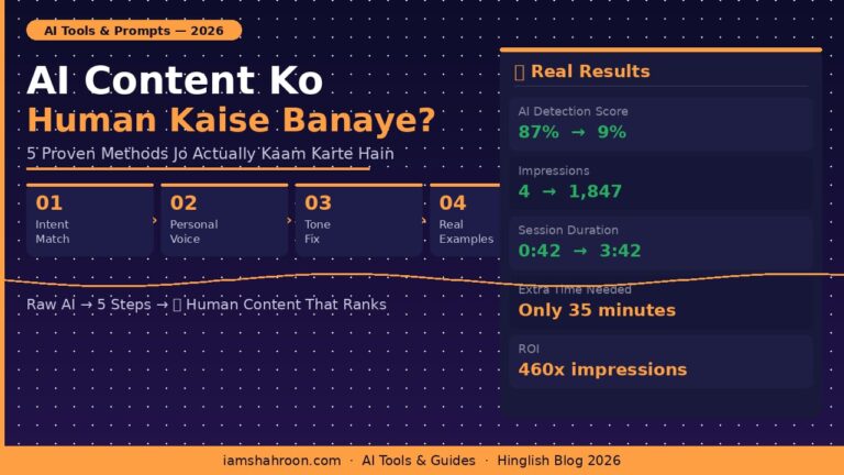 AI content ko human kaise banaye 5 proven methods 2026